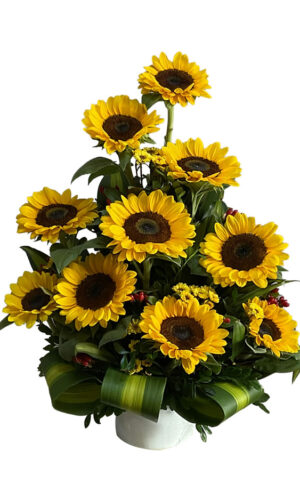 ARREGLO DE 10 GIRASOLES